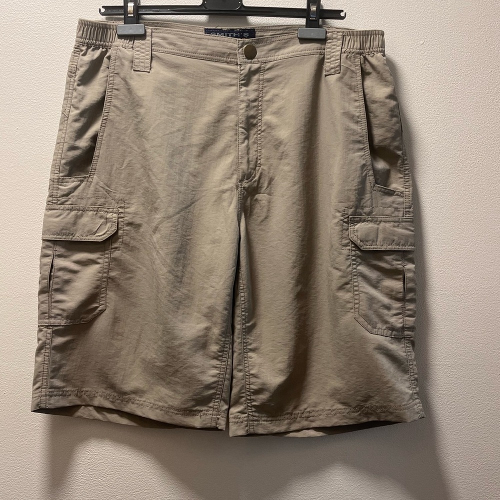 SMITH’s Classic Cargo Utility Durable Versatile Casual Shorts, Men’s Sz 38, Tan